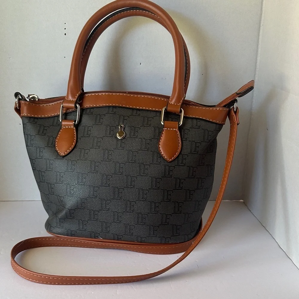 Chic London Fog Monogram Crossbody & Satchel Handbag